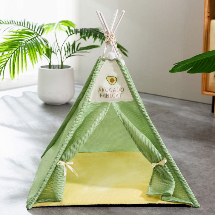 light green teepee for pet