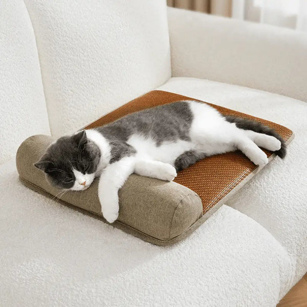 Modern Cooling Scratch Proof Bolster Pet Mat Bed