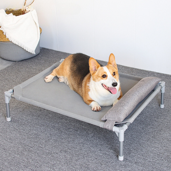 Small Size Classic Elevated Dog Bed With Bolsters