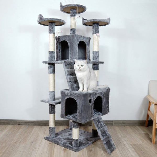 Large Cat Tree Cat Climbing Frame Integrated Jumping Platform Sisal Column